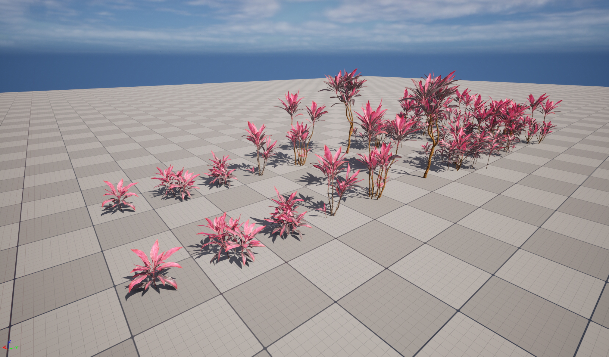 UE5 Wind Plants - Cordyline rubra - palm lily (Nanite+Masked material) - Image 5