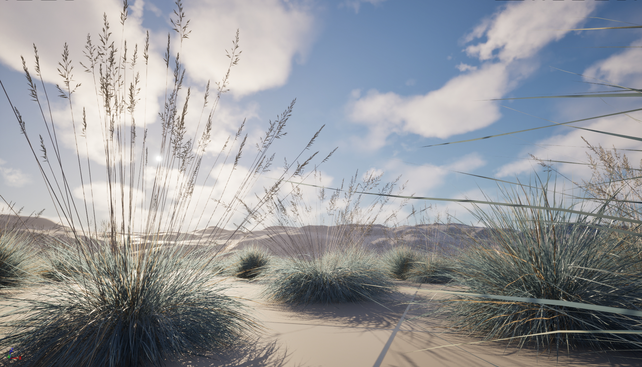 UE5 Nanite Wind Plants - Festuca glauca – Blue fescue
