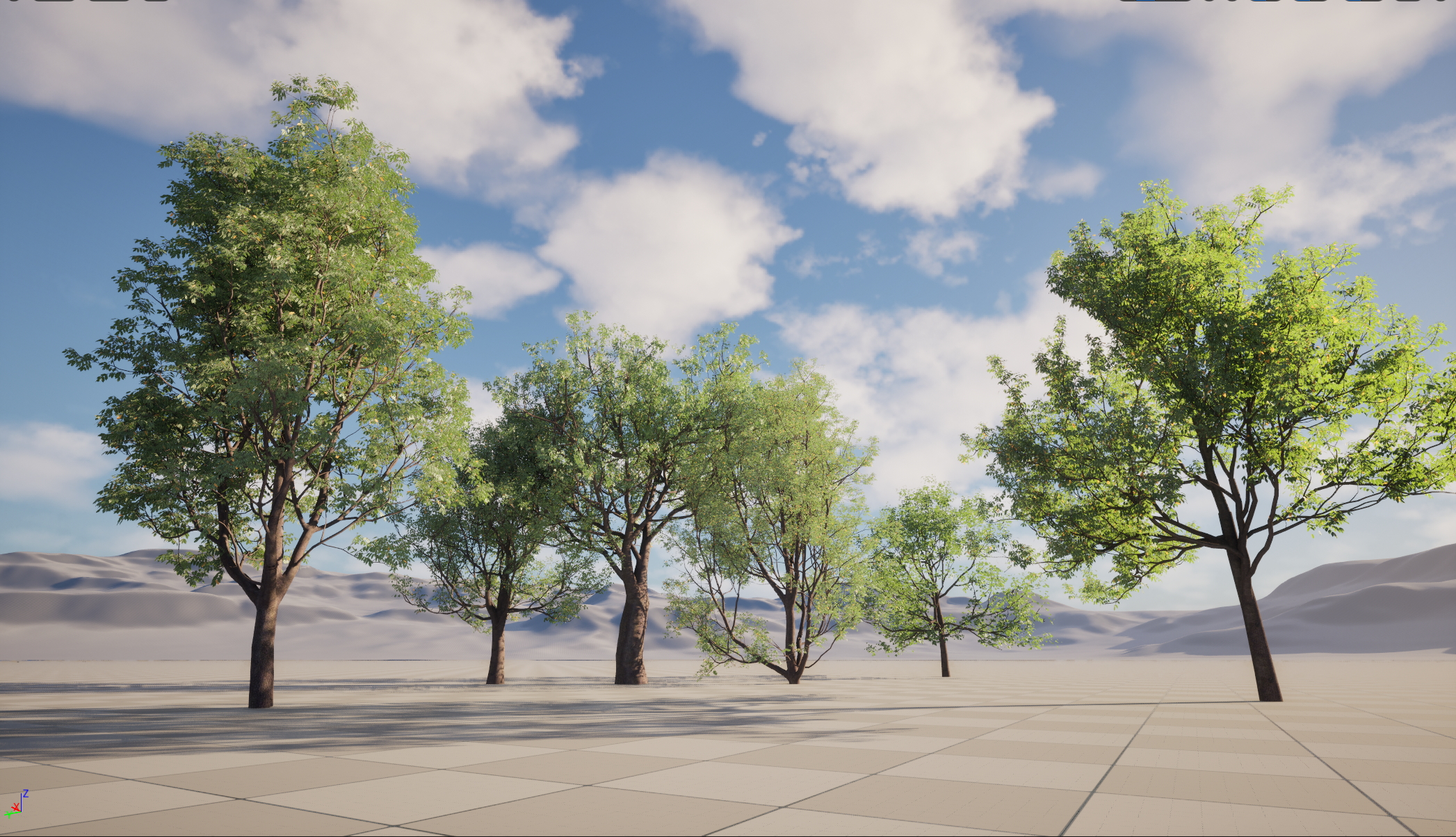 UE5 Nanite Wind Plants - Fraxinus ornus - flowering ash