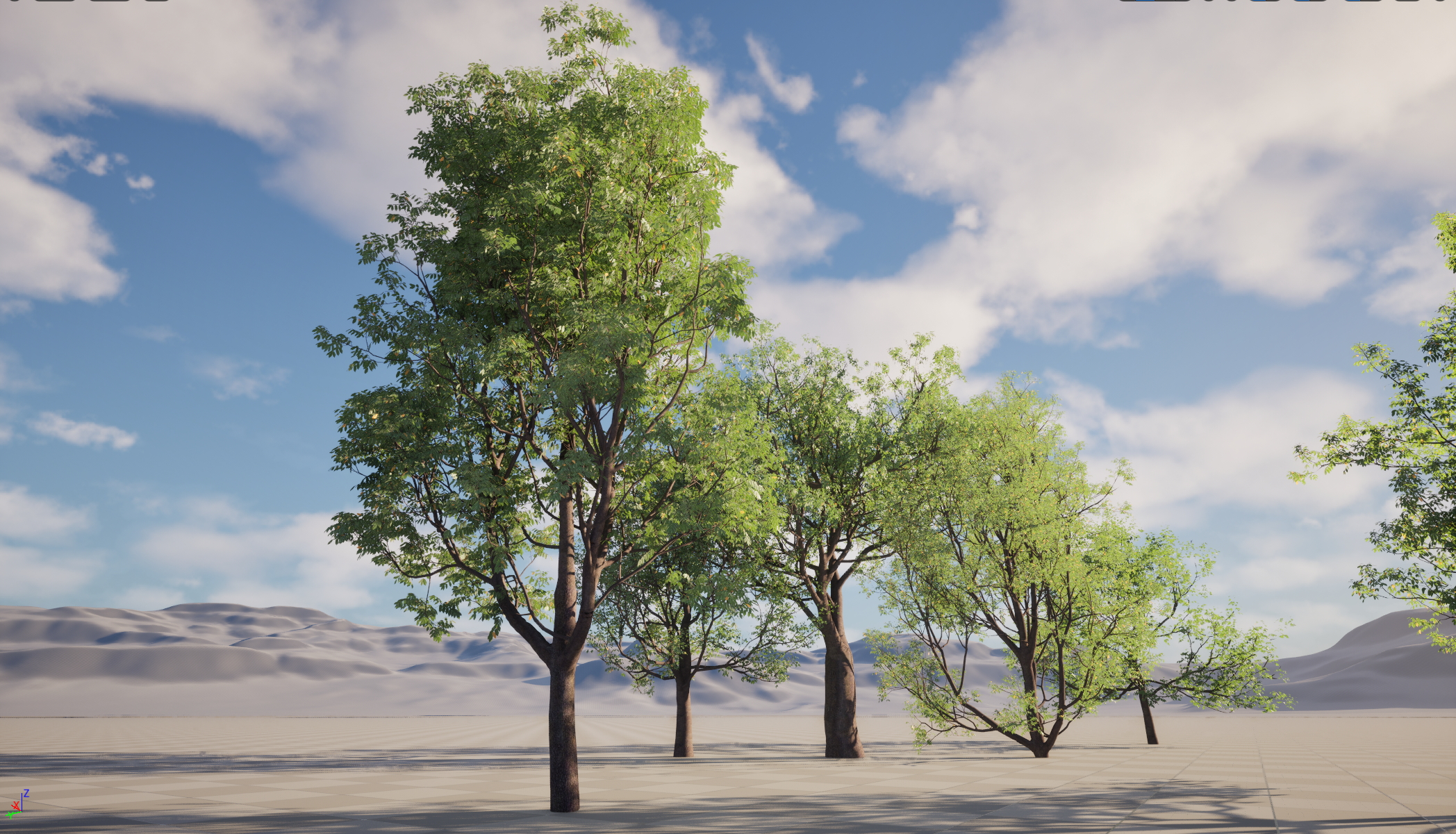 UE5 Nanite Wind Plants - Fraxinus ornus - flowering ash - Image 4