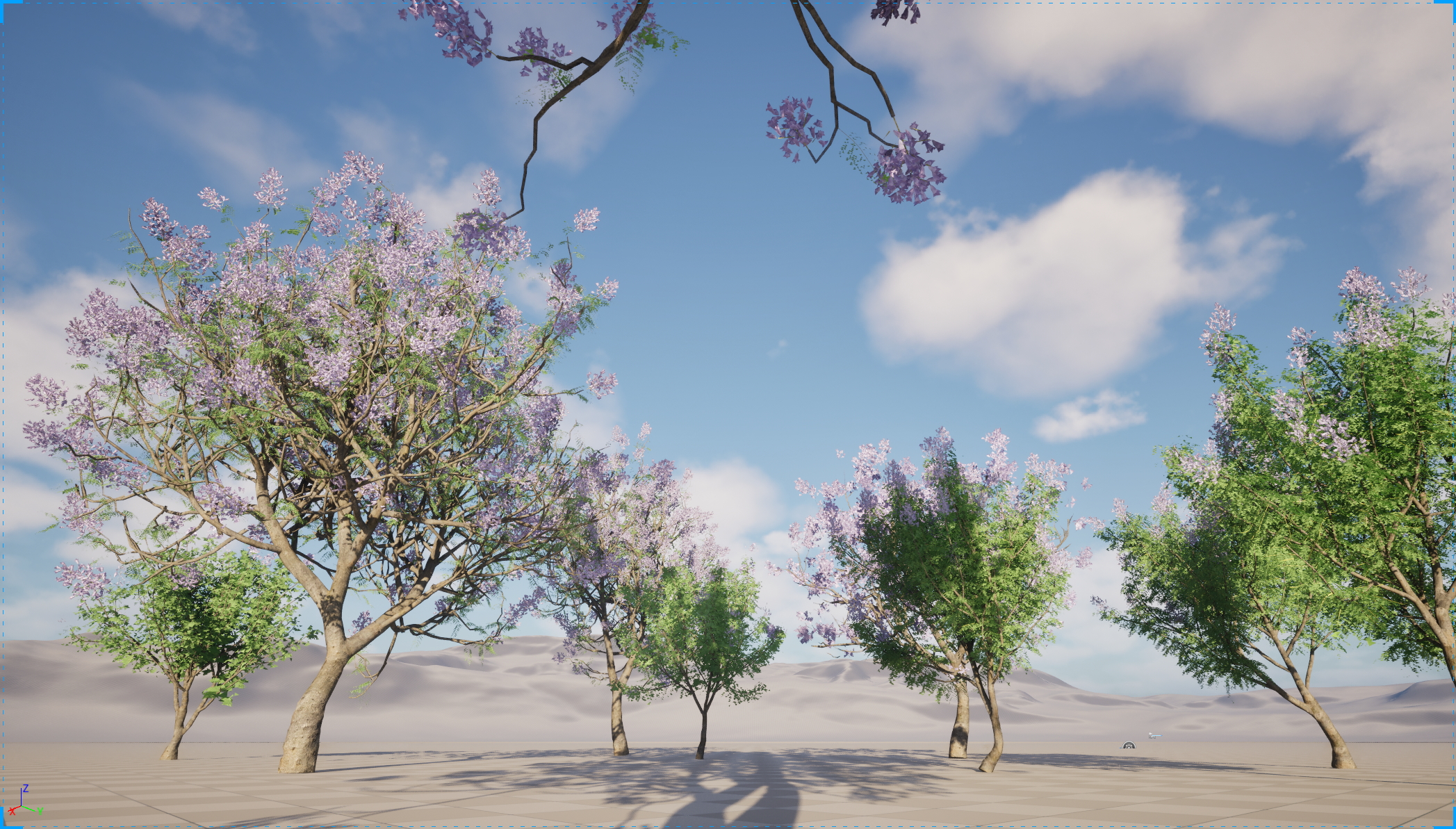 UE5 Nanite Wind Plants - Jacaranda mimosifolia - Fern Tree