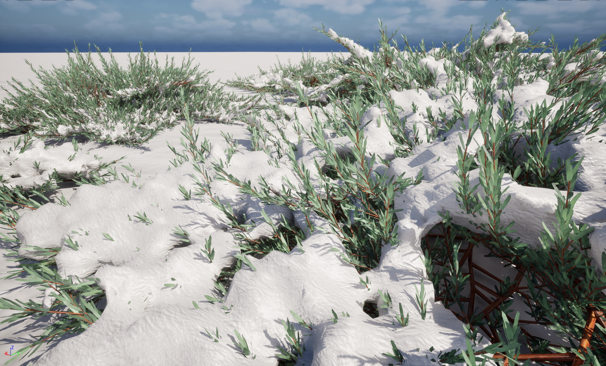 UE5 Nanite Snow Plants – Juniperus horizontalis – Golden Carpet Creeping Juniper - Image 2