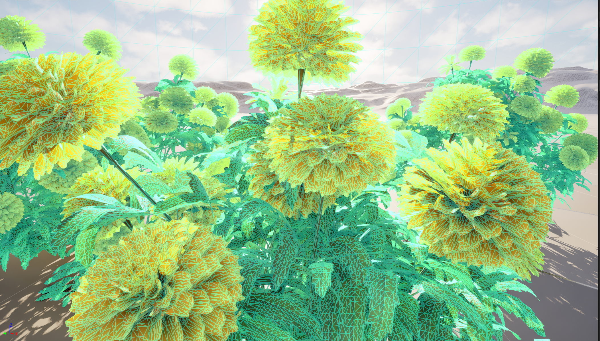 UE5 Nanite Wind Plants - Tagetes erecta - African marigold - Image 7