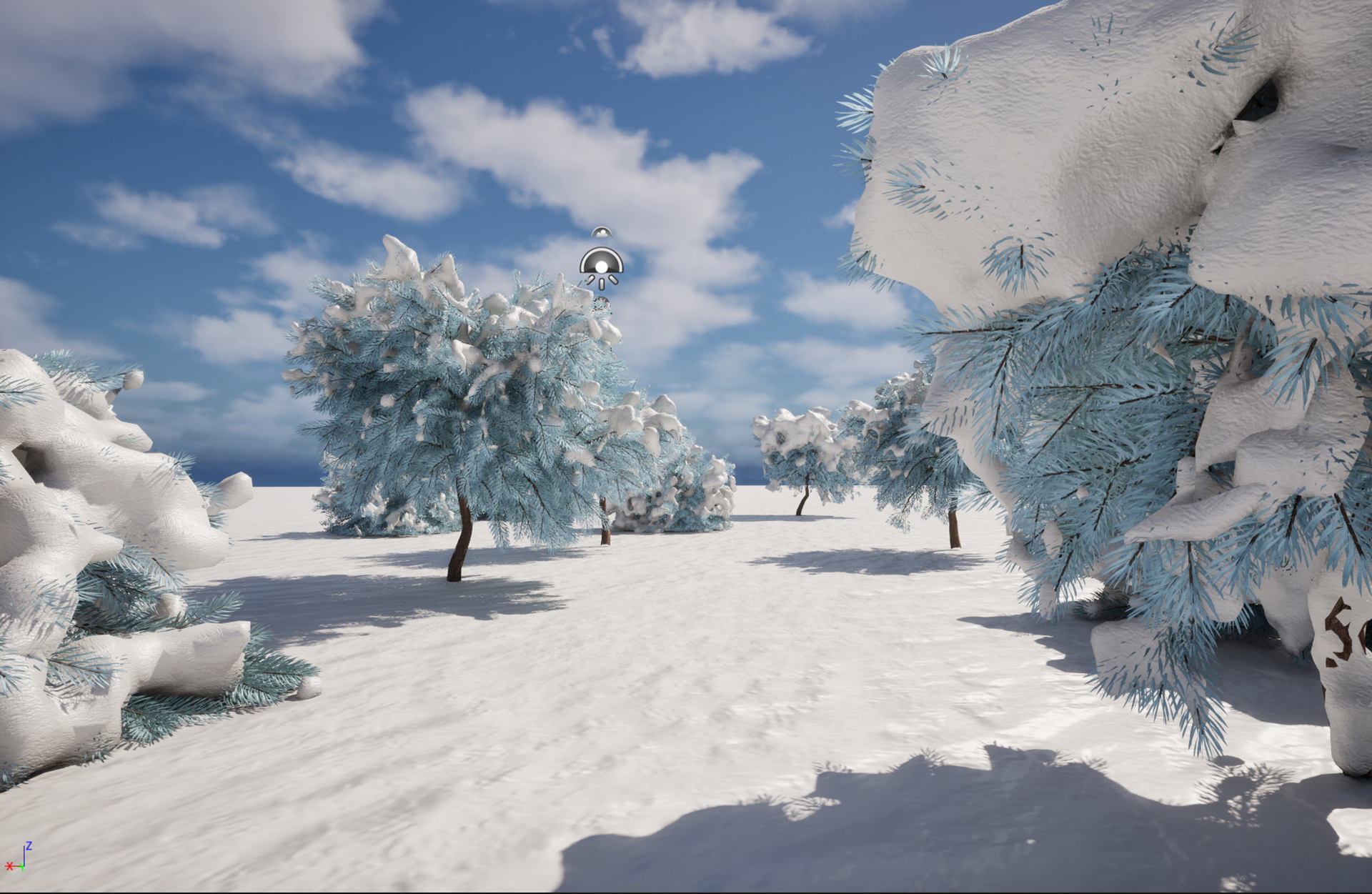UE5 Nanite Snow Plants – Picea pungens Glauca Globosa – Colorado spruce