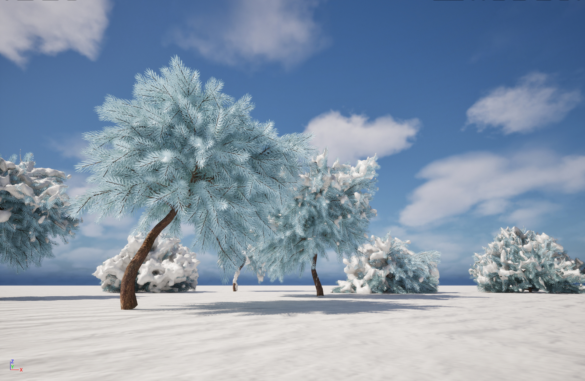 UE5 Nanite Snow Plants – Picea pungens Glauca Globosa – Colorado spruce - Image 4