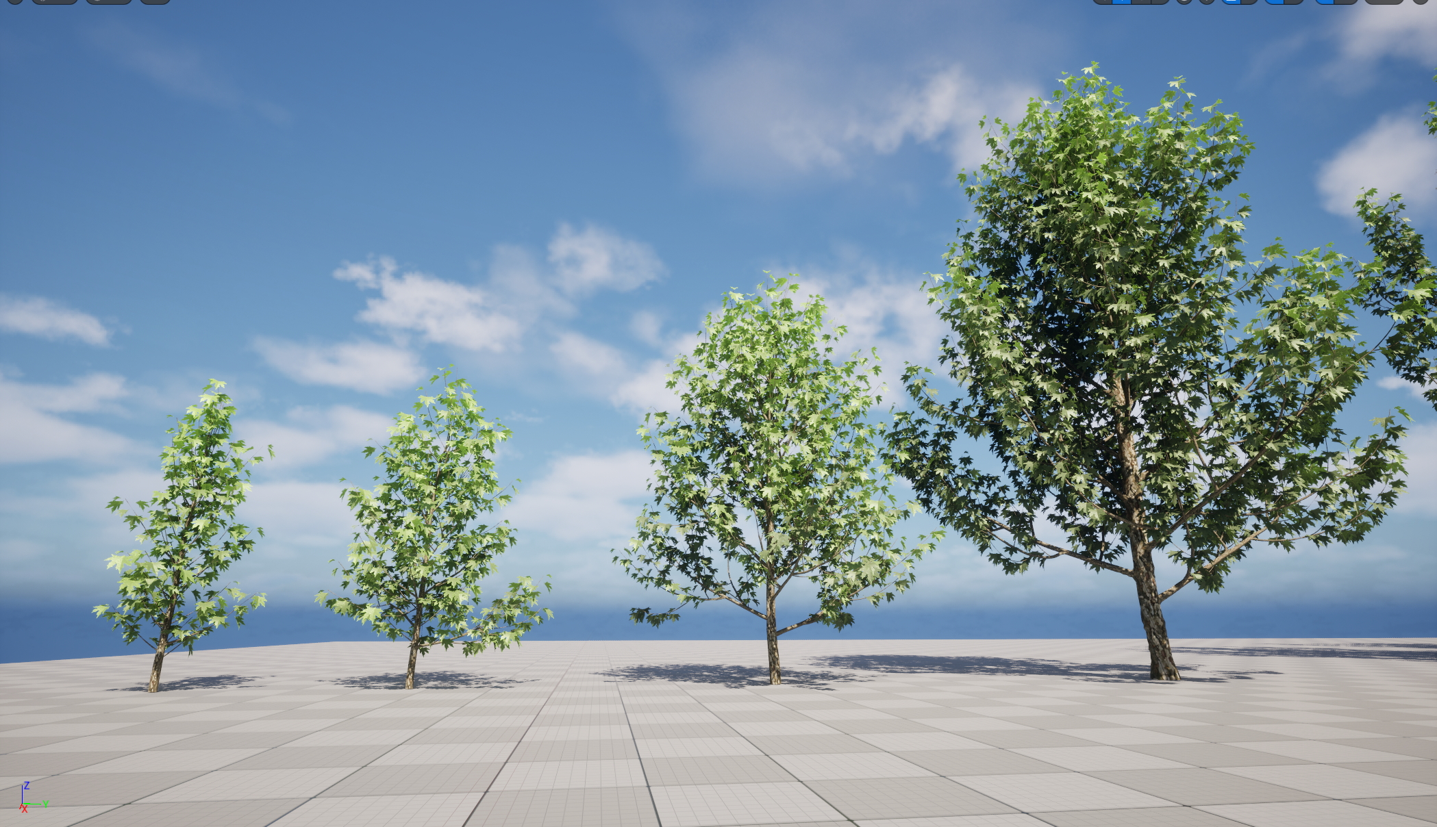 UE5 Wind Plants - Platanus orientalis – Oriental Plane (Nanite+Masked material) - Image 7
