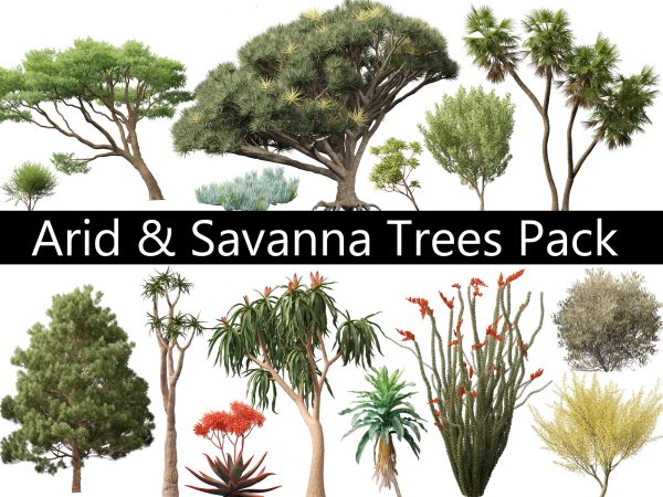 Arid & Savanna Trees Pack 24