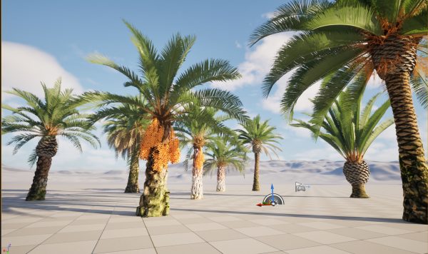 UE5 Wind Plants – phoenix canariensis – Canary Island date palm
