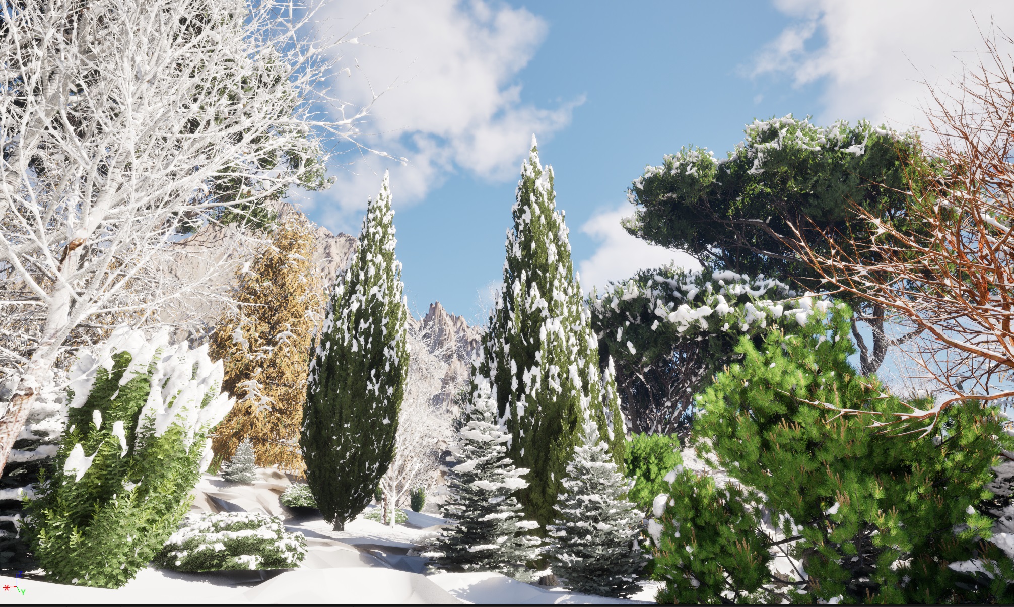 Winter Snow Forest Trees Pack 55